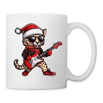 Cheetah Christmas Rocker Guitar - Mug - white - Right