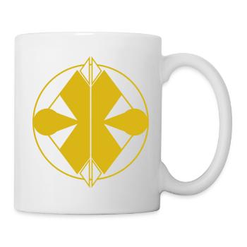 Abstract Yellow Logo – Geometric Minimalism - Mug - white - Right