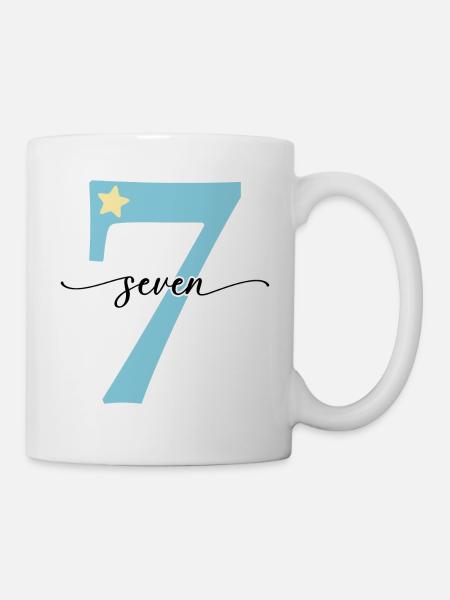 7th birthday seven years - Mug - white