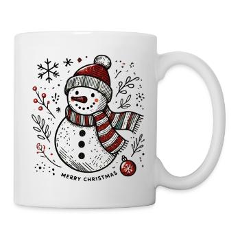 Sketchy Snowman - Tasse - Weiß - Rechts