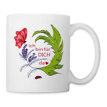 ich bin für dich da Freundschaft - Tasse - Weiß - Rechts