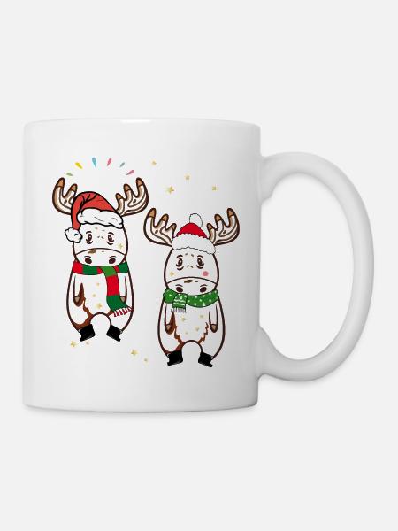 Noël, Renne - Mug blanc - blanc