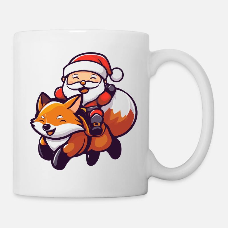 Renard Père Noël - Mug blanc - blanc