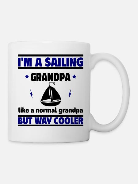 Je suis un grand-père voilier, juste beaucoup plus cool - Mug blanc - blanc