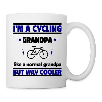 I'm a bike grandpa, much cooler - Mug - white - Right