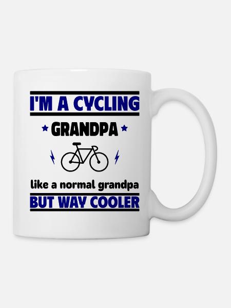 Ich bin ein Fahrrad-Opa, viel cooler - Tasse - Weiß