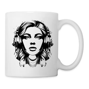 music love, Sound Wave, Electronic Dance, Concert, - Mug - white - Right