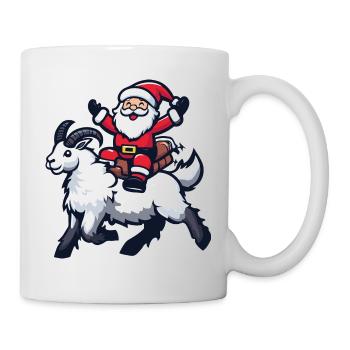 Bergziege Weihnachtsmann - Tasse - Weiß - Rechts