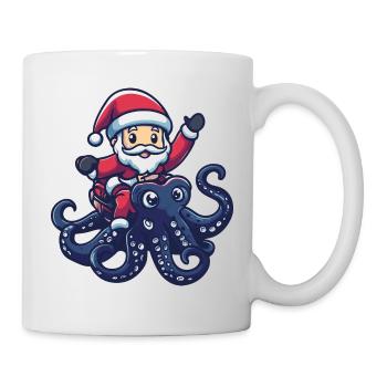 Octopus Santa Claus - Mug - white - Right