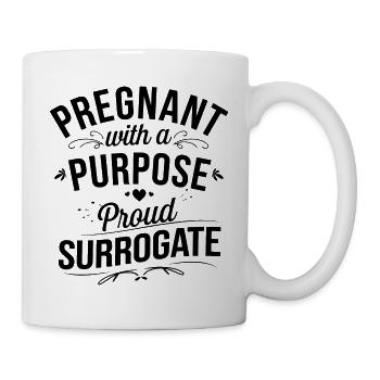 Proud of the role of surrogate mother - Mug - white - Right