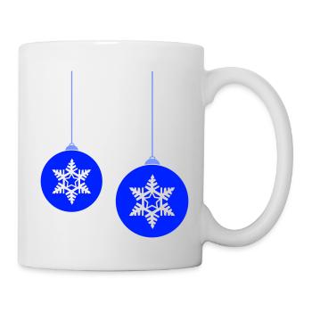 Christmas baubles star - Mug - white - Right