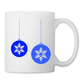 Weihnachtskugeln Stern frost - Tasse - Weiß - Rechts