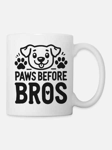 Pfoten vor Bros - Tasse - Weiß