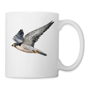 Wanderfalke im Flug - Tasse - Weiß - Rechts