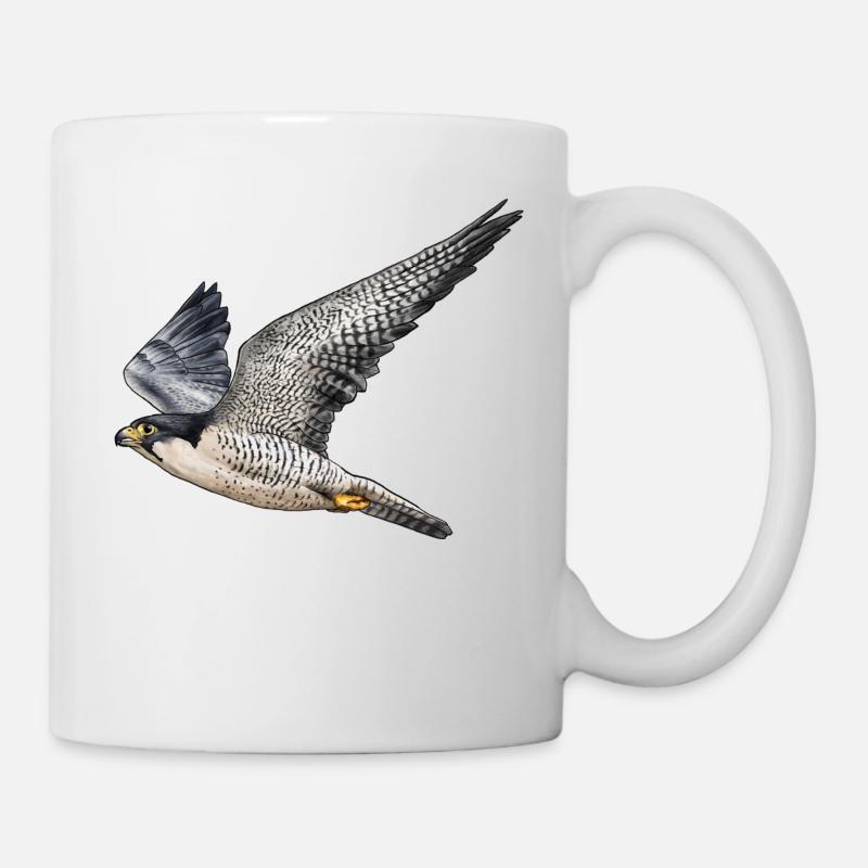 Wanderfalke im Flug - Tasse - Weiß