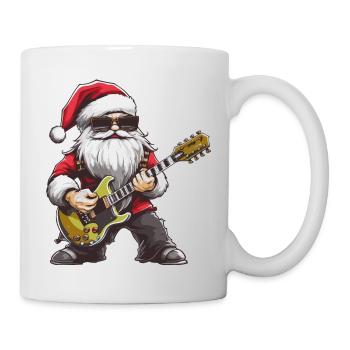 Weihnachtsmann Gitarre - Tasse - Weiß - Rechts