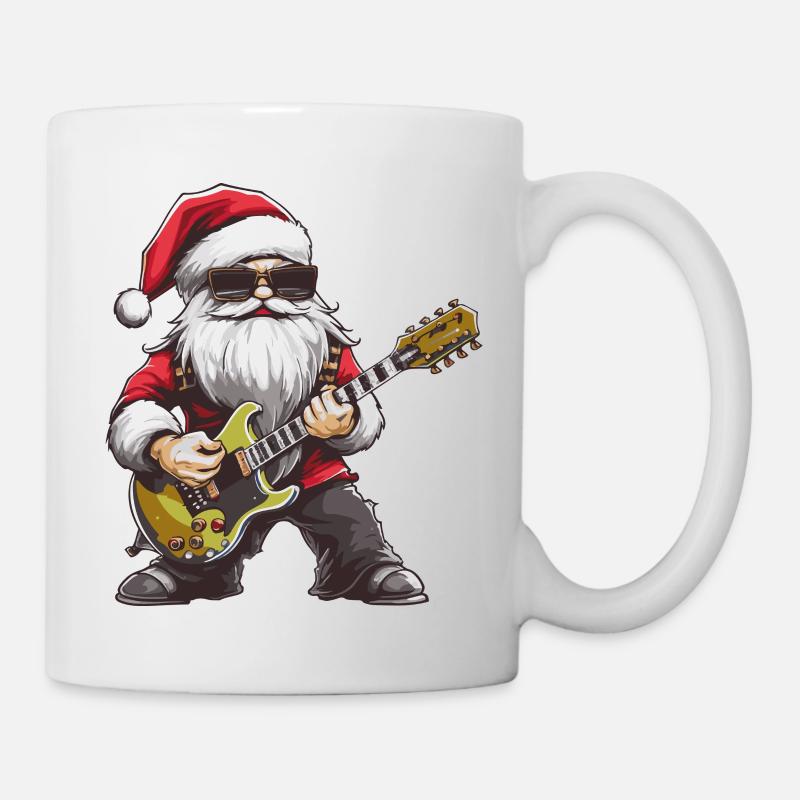 Santa Claus Guitar - Mug - white