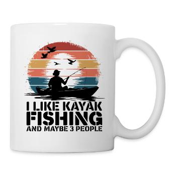 Humor für stille Kajakangler - Tasse - Weiß - Rechts