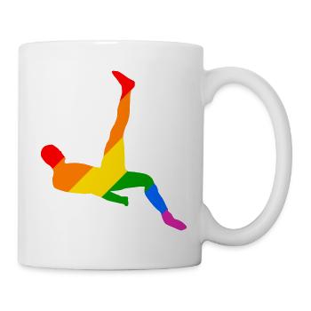 Rainbow Soccer Player - Tasse - Weiß - Rechts