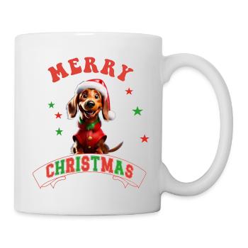 Merry Christmas Dachshund cute Santa Dog - Mug - white - Right