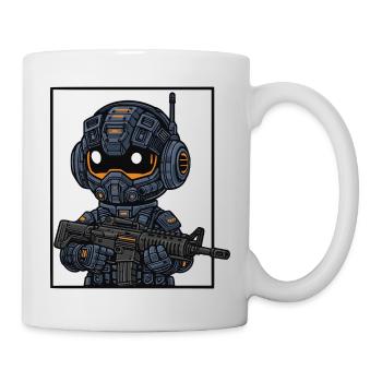 kleiner süsser futuristicher wächter - Tasse - Weiß - Rechts