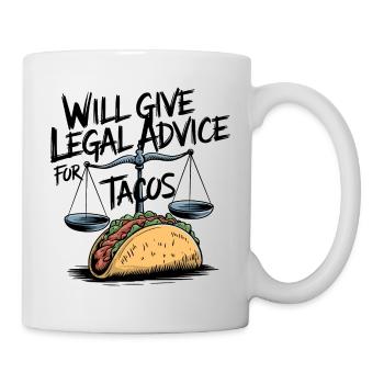 Humor for lawyers and taco fans - Mug - white - Right