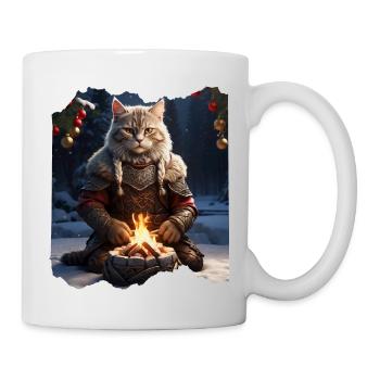 Christmas viking cat - Mug - white - Right