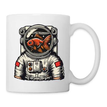 Astronaut with Fishglass Helmet – Bizarre Space De - Mug - white - Right