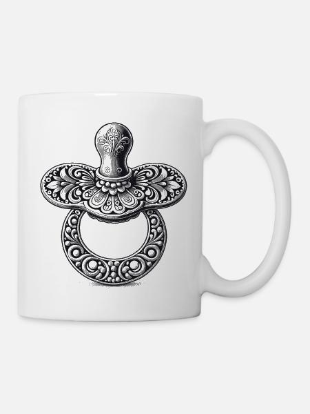 Schnuller - Tasse - Weiß