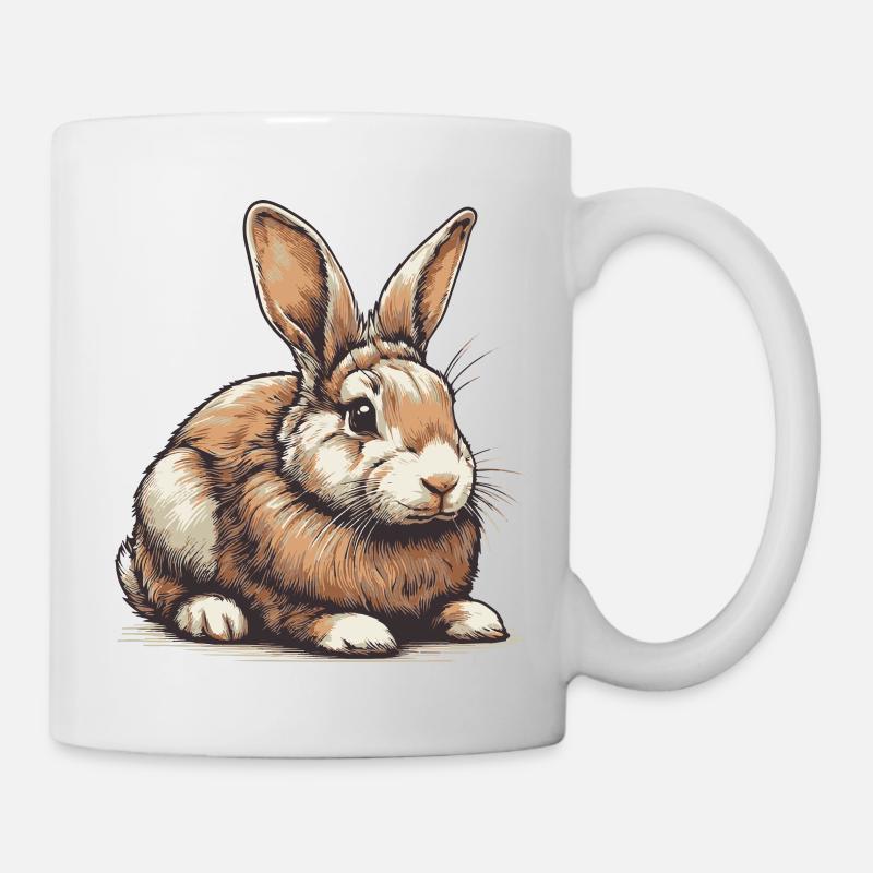 Kaninchen - Tasse - Weiß