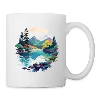 Serene Landscape Calm Tranquil Nature Outdoors - Mug - white - Right