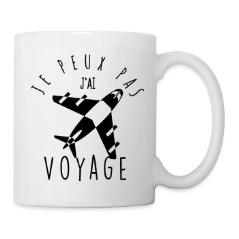I can't, I traveled. - Mug - white - Right