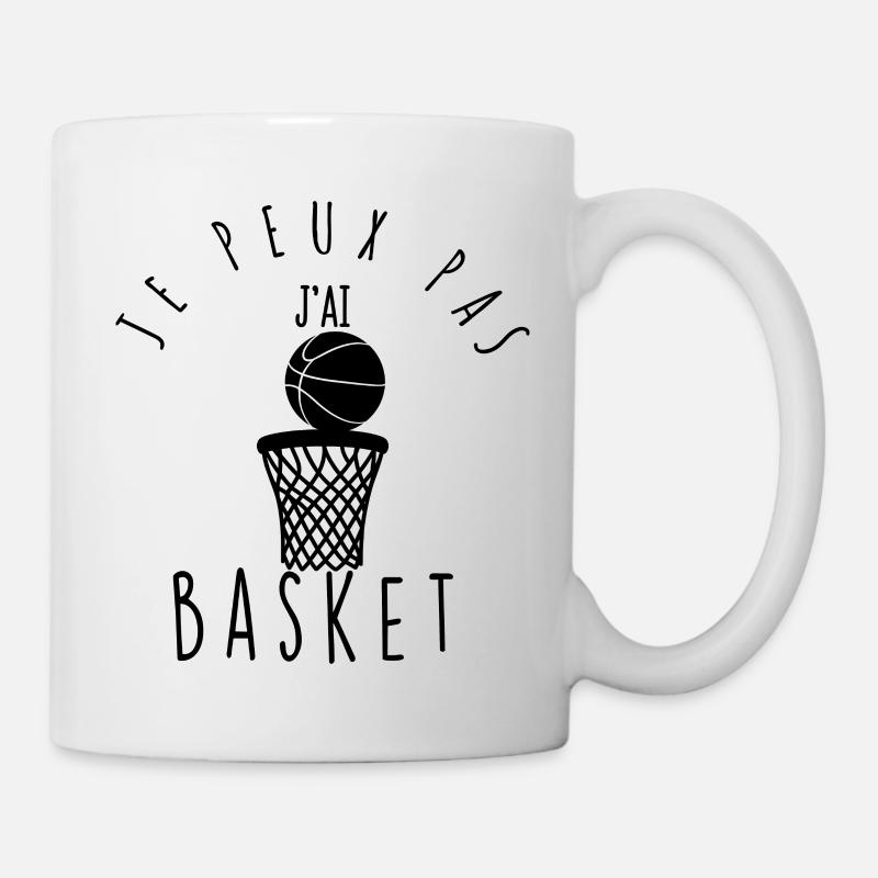 Je peux pas, j'ai basket. - Mug blanc - blanc