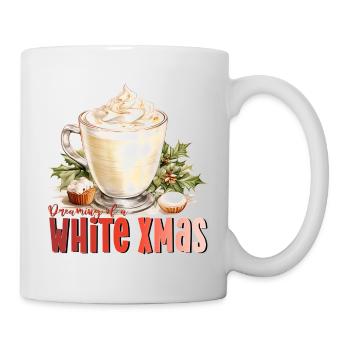 Café blanc noël Noël Weihnachten Kaffee - Mug blanc - blanc - Droite