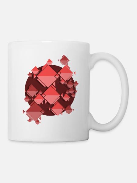 Red Fish Swarm - Mug - white