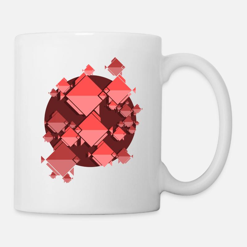 Essaim de poissons rouges - Mug blanc - blanc