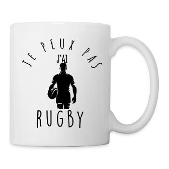 Ich kann nicht, ich habe Rugby. - Tasse - Weiß - Rechts