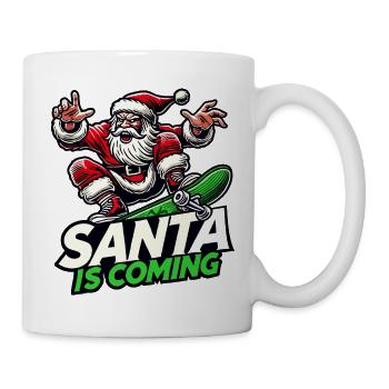 Der Weihnachtsmann kommt - Tasse - Weiß - Rechts