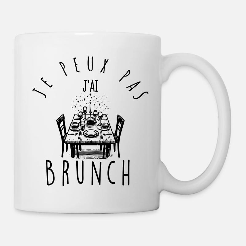 Je peux pas, j'ai brunch. - Mug blanc - blanc