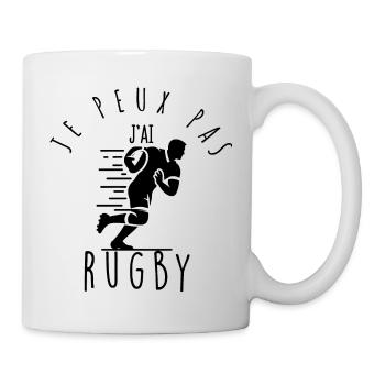 Ich kann nicht, ich habe Rugby. - Tasse - Weiß - Rechts