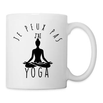 Ich kann nicht, ich habe Yoga. - Tasse - Weiß - Rechts