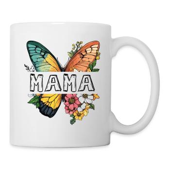 Mom Butterfly Flowers Best Mom Mother's Day - Mug - white - Right