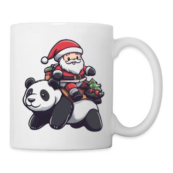 Panda Père Noël Dessin animé - Mug blanc - blanc - Droite