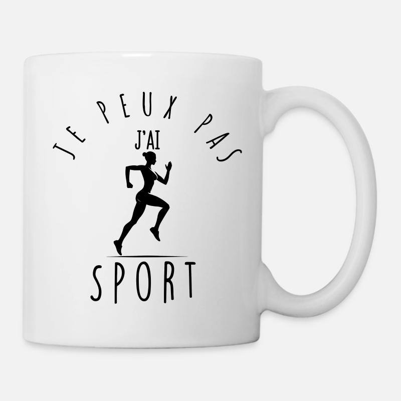 Je peux pas, j'ai sport. - Mug blanc - blanc