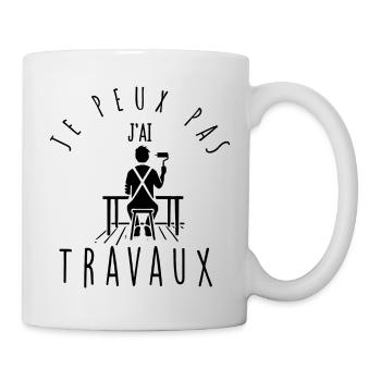 Ich kann nicht, ich habe Arbeit. - Tasse - Weiß - Rechts