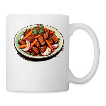 Känguru-Pfanne - Klartext - Tasse - Weiß - Rechts