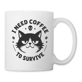 I Need Coffee - Tasse - Weiß - Rechts