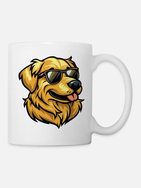 Golden Retriever Hund - Tasse - Weiß