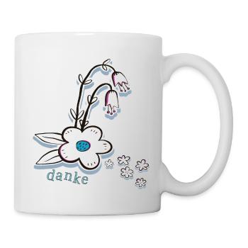 Danke - Tasse - Weiß - Rechts