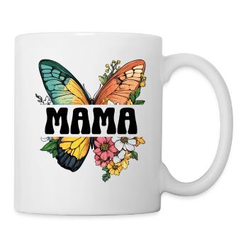 Mom Butterfly Flowers Best Mom Mother's Day - Mug - white - Right